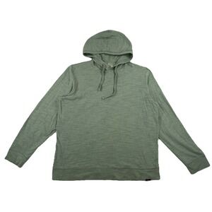 Faherty Sunwashed Slub Hoodie Men's XLT Sage Green Organic Cotton